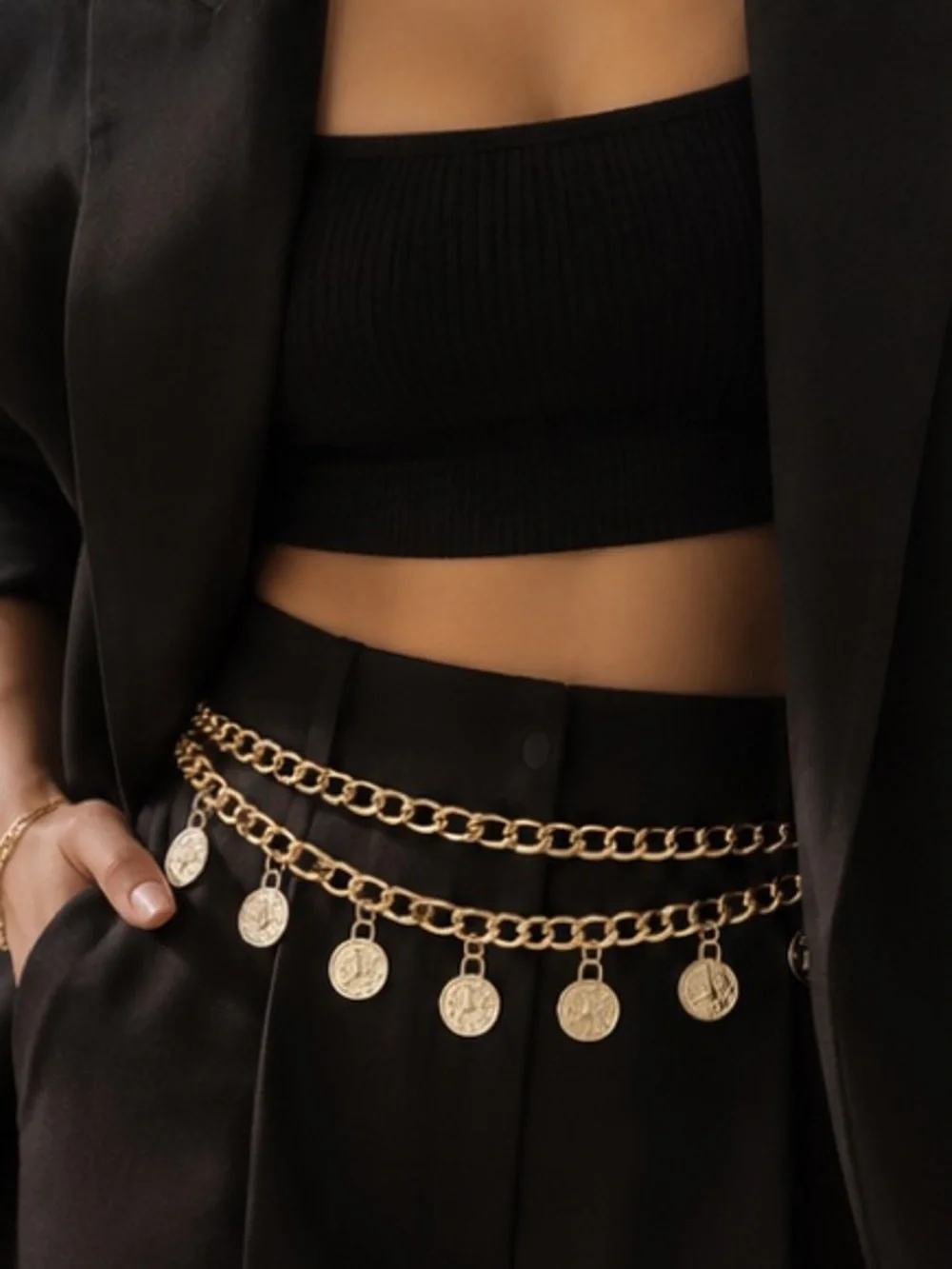 Coastal Luxe  Coin Chain Waist Belt